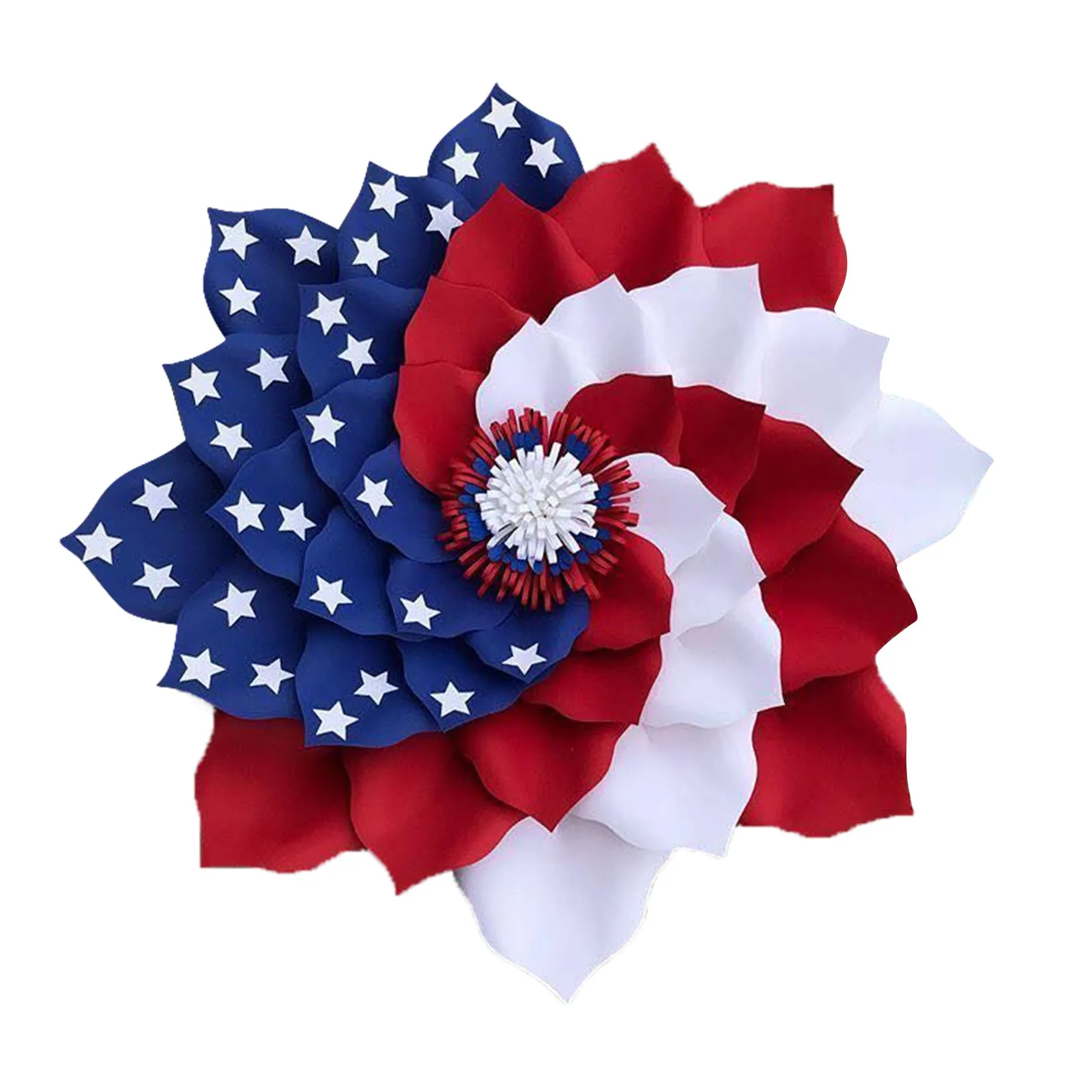 

Americana Wreath Patriotic wreath 17.7 Inch Diameter for Front Door, Fourth of Julys Wreath And Veterans Day Decorating J30