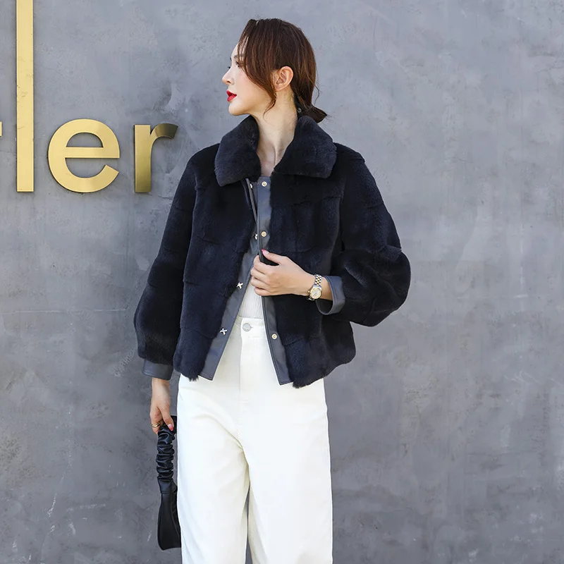 

Mink Fur Faux Fur Coat Women's Short Winter Fashion High-end Young Style Thickened Fur Integrated Small Man