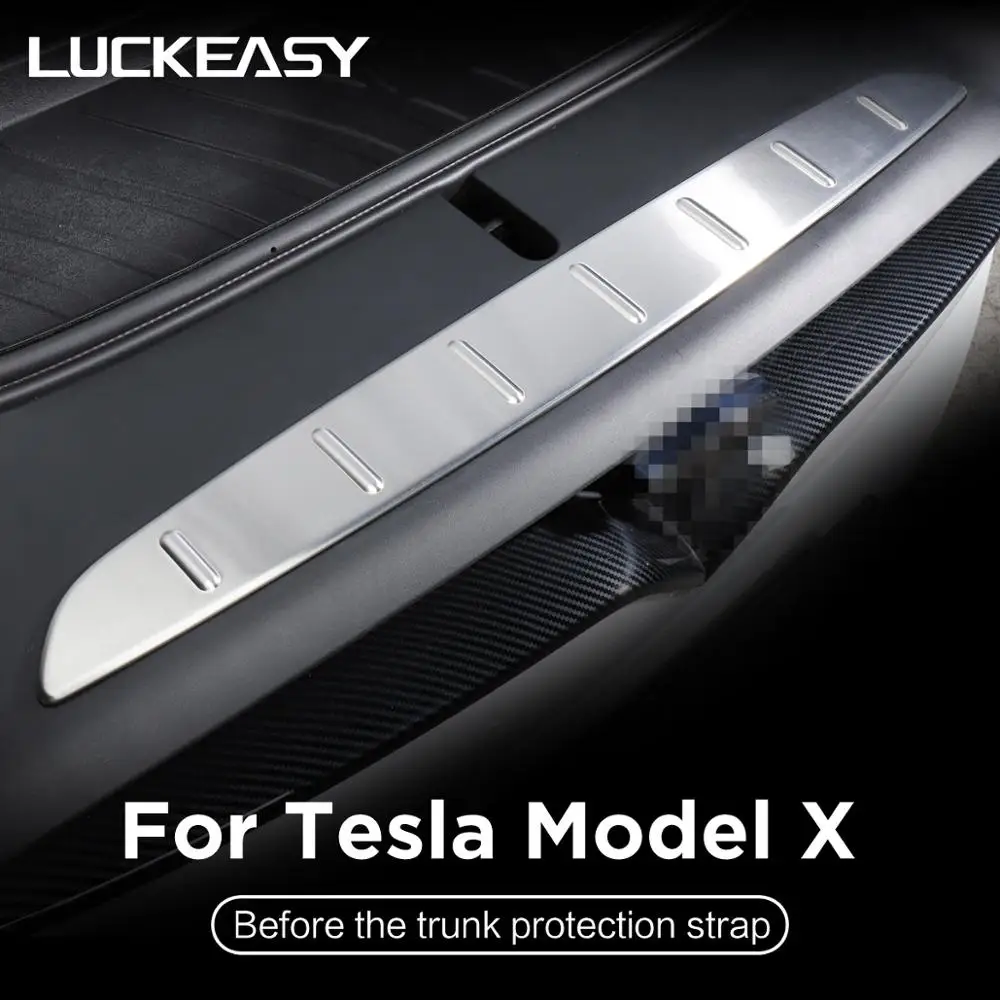 

LUCKEASY Front Engine Box Luggage Bumper Panel For Tesla Model X 2017-2020 custom fit front box and rear trunk protection patch