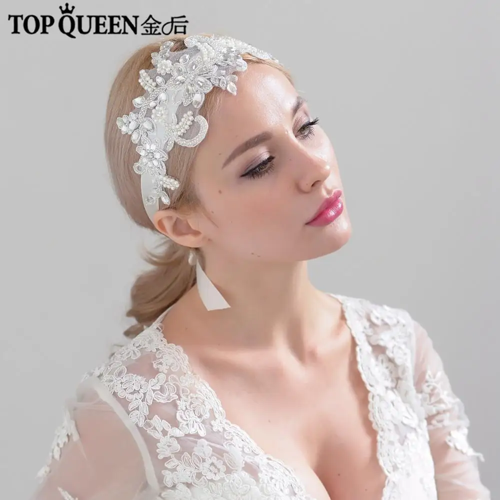 TOPQUEEN классические новые свадебные аксессуары для волос головной убор элегантный