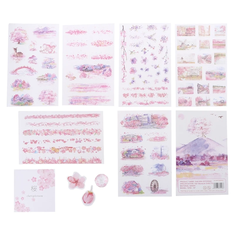 

Cherry Blossoms Loose Leaf Diary Notebook Journal Note Book Agenda Planner 160 Sheet N7MC