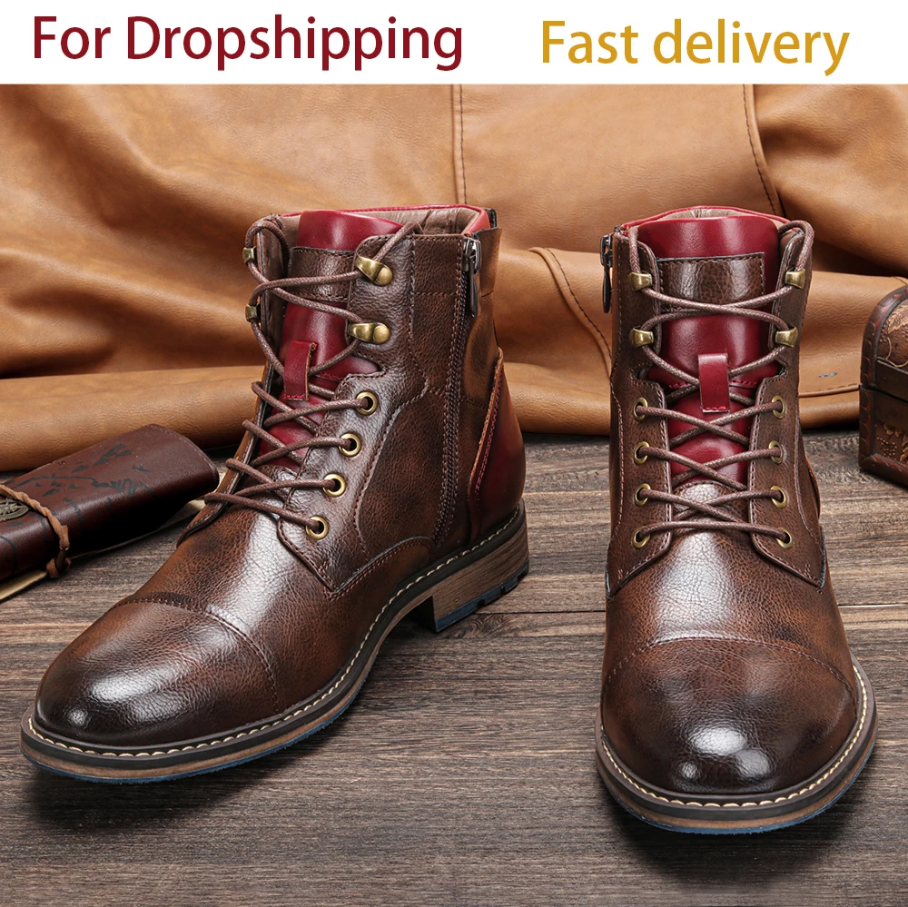 Ботинки мужские резиновые ковбойские ботинки ручной работы Размер 7 13 весна