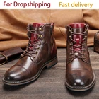 Мужские резиновые ботинки, ковбойские ботинки ручной работы, ботильоны, Размер 7-13, для весны и осени