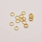 200 шт.лот 5 мм * 0,7 мм 18 К Латунное позолоченное Открытое кольцо ожерелье браслет соединительное кольцо оптовая продажа ювелирных изделий Лот JA0316
