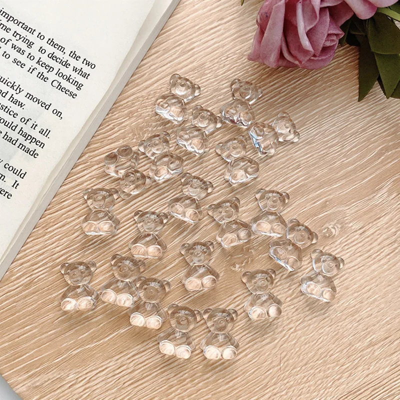 

1Set Cute Cartoon Shoe Charms Transparent Bear For Kids Women's Croc Shoes Multifunction Shoe Decorations Applique With Buckle