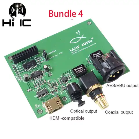 Цифровой интерфейс USB Вход I2S в коаксиальный Оптический HDMI-совместимый SPDIF Выход AES/EBU звуковая карта для пк Amanero XMOS цап аудио hi fi