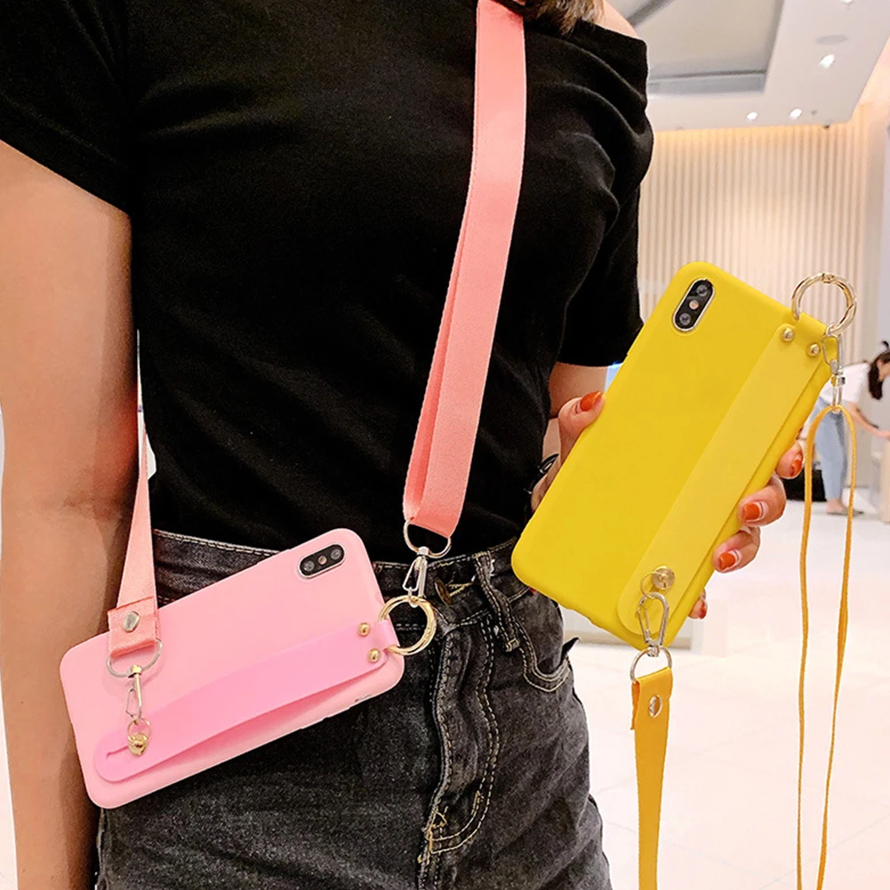 Wrist Strap Holder Case for Samsung Galaxy Note 10 Plus 5G Crossbody Lanyard Cover iPhone 11 Pro Max X XS XR Shockproof Capa |
