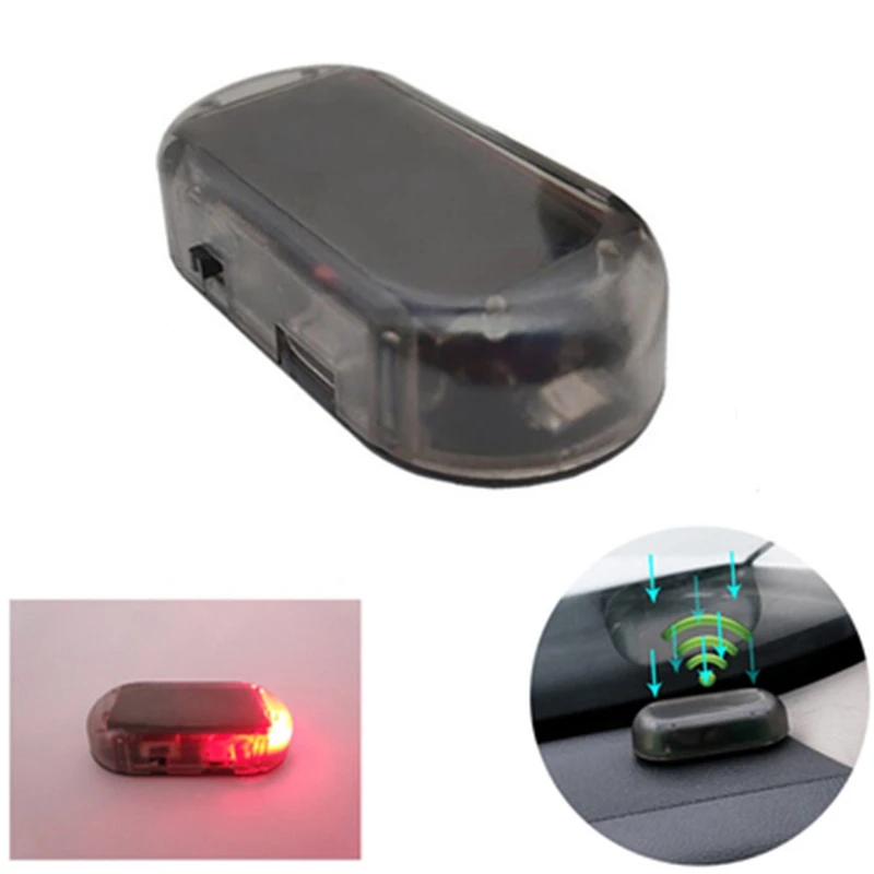 

Car Decoration Lights LED Interior Lights Car Solar Simulation Warning Flashing Light Alarm Anti-theft Light 2 Color 2021 New