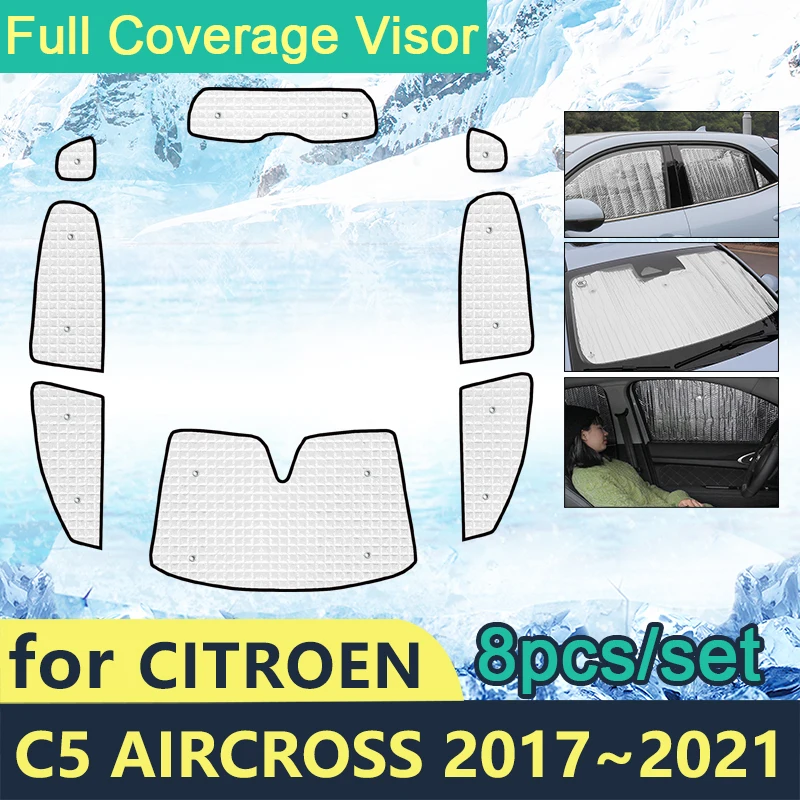 Солнцезащитные очки с полным покрытием для Citroen C5 Aircross 2017 ~ 2021 автомобильные