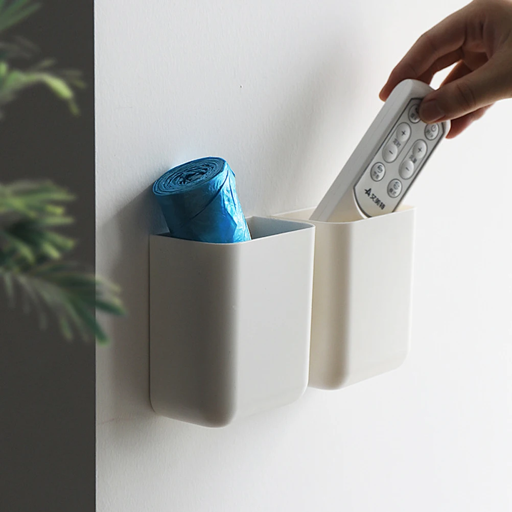 Настенный мини ящик для хранения самоклеящийся чехол телефона с дистанционным