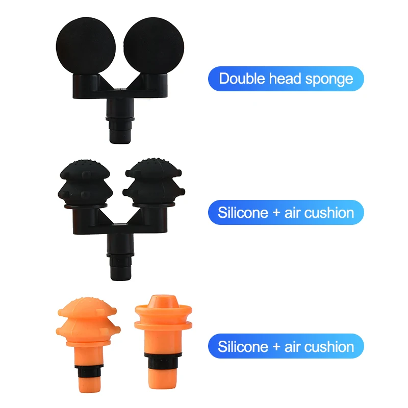 

Universal Fascia Gun Massage Head Silicone Massage Head Set Body Relaxation Fascia Massager Gun Replacement Head