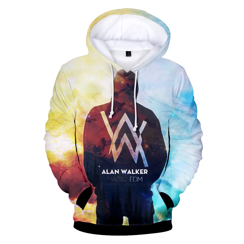 Женский/мужской пуловер Alan Walker худи с 3D принтом весна осень 2019|Мужские толстовки