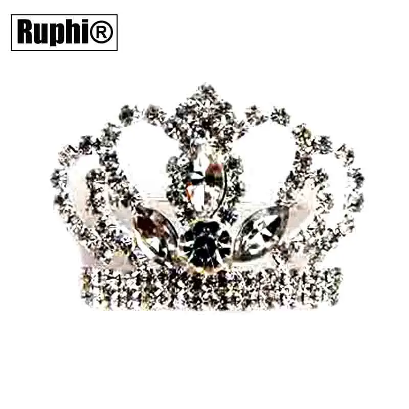 Броши Стразы серебряного цвета с подвеской в виде короны булавка модное