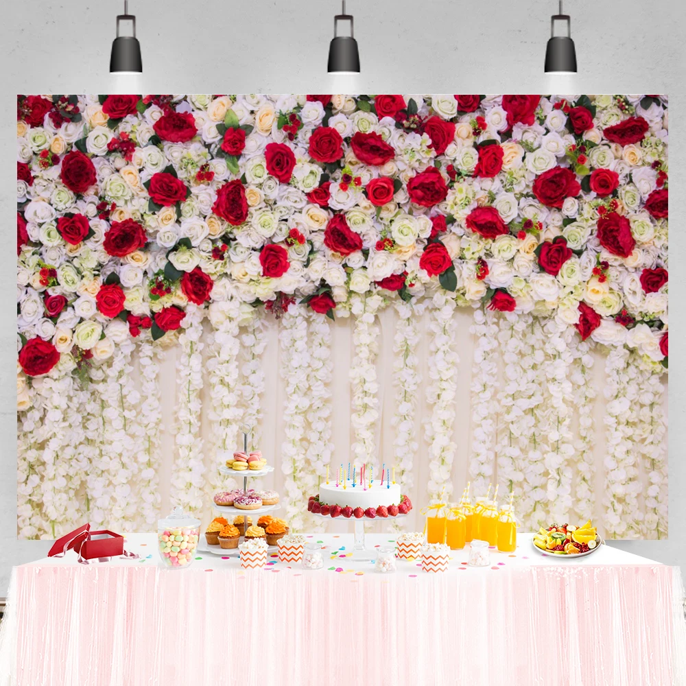 Свадебный Цветочный венок зеркало с кисточкой занавес День рождения Любовь