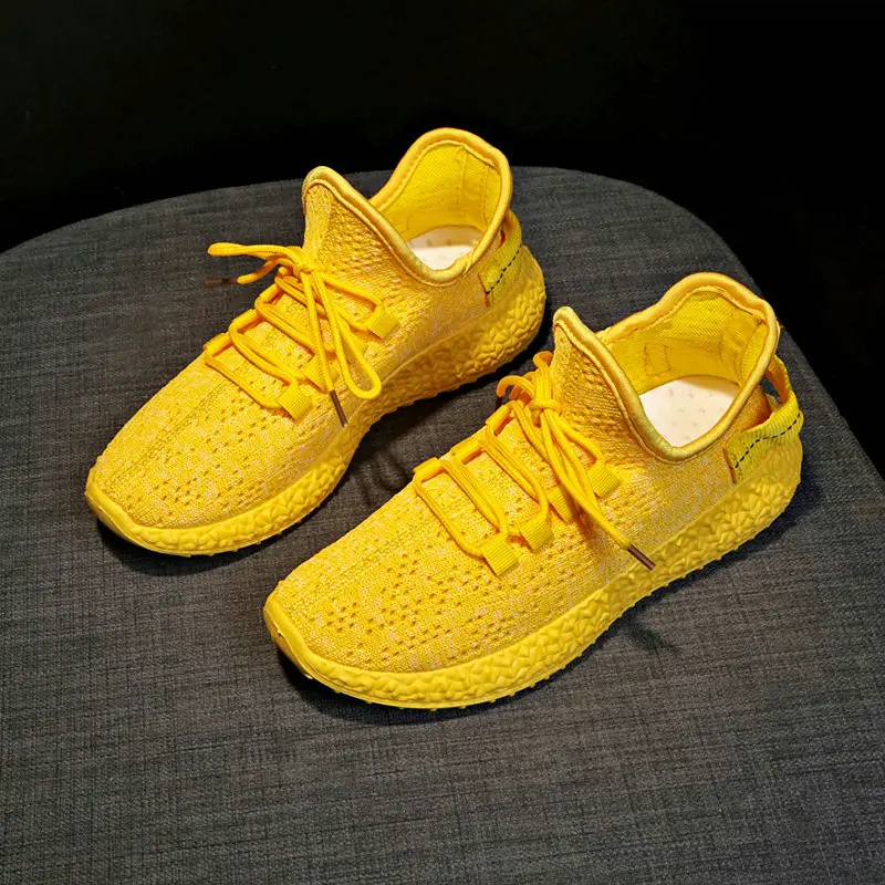 

Women Casual Sneakers Vulcanized Breathable Mesh Flat Shoes Red White Summer