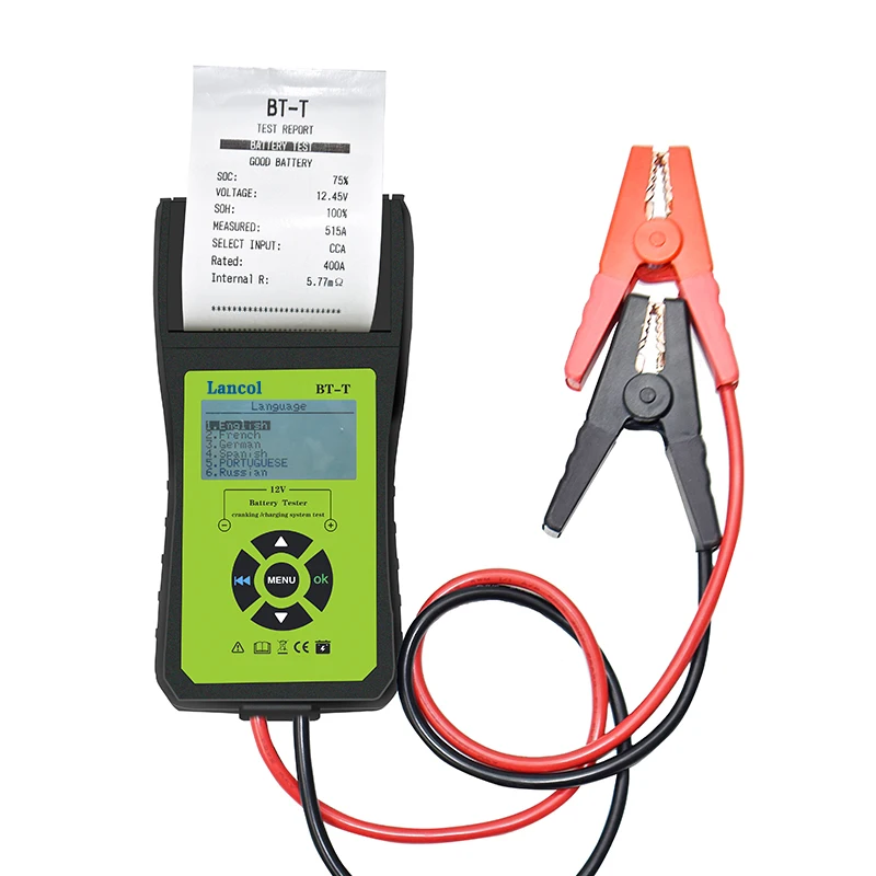 Диагностический инструмент Lancol BT T 12 В для цифровой батареи с принтером быстрой и