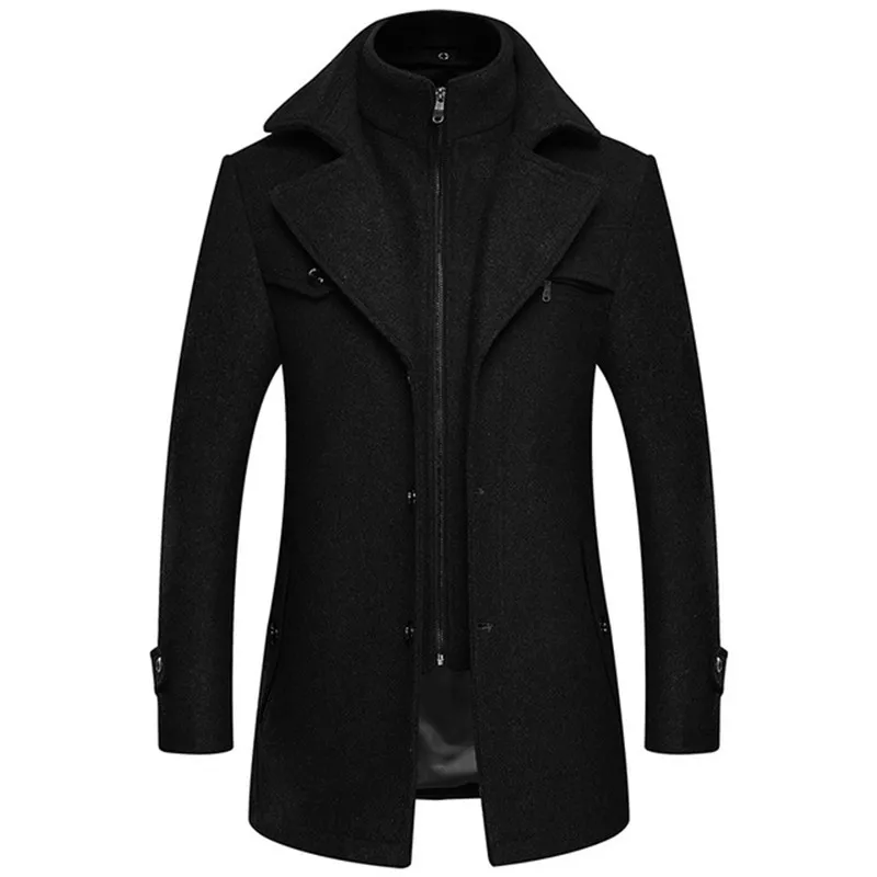 

Arrival Winter Brand New Men Wool Thicked Trench Coat Men's Casual Warm Jackets