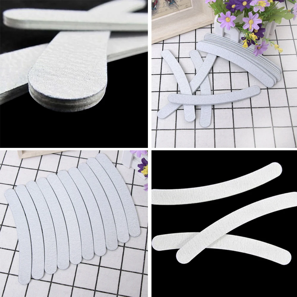 5/10 шт. 100/180 серый кривой Пилочки для ногтей профессиональные Портативный