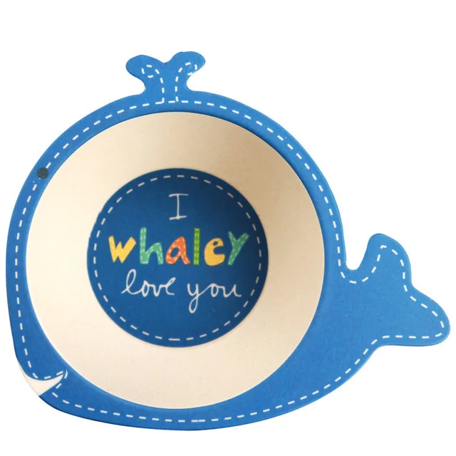 Миски из натурального бамбукового волокна для маленьких детей милые Мультяшные