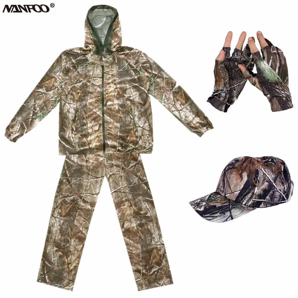 Новый весенне осенний уличный бионический Камуфляжный охотничий костюм с