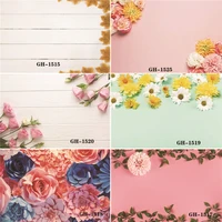 vinyl custom photography backdrops prop flower and wooden planks photography background 0147