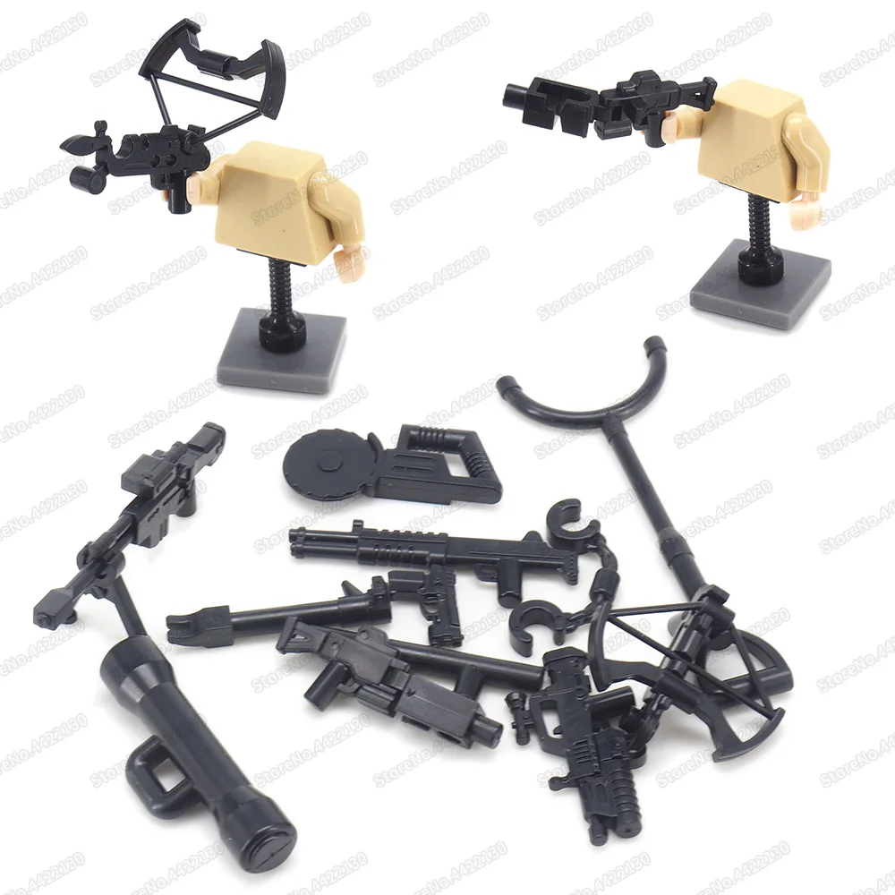 Военный поворотный пистолет оружие строительный блок армия WW2 фигурки солдат