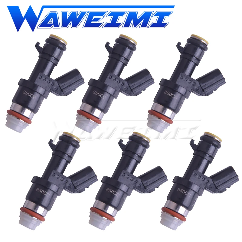 

WAWEIMI Brand New 6 Pieces Fuel Injector Nozzle OE 16450-RJC-A01 850cc For Racing Car 3.5L 3.7L V6 16450RJCA01