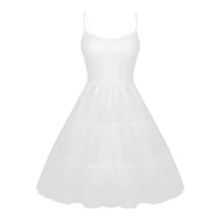 women underskirt adjustable spaghetti strap padded bra full slip tulle dress petticoat underdress for prom dance party wedding