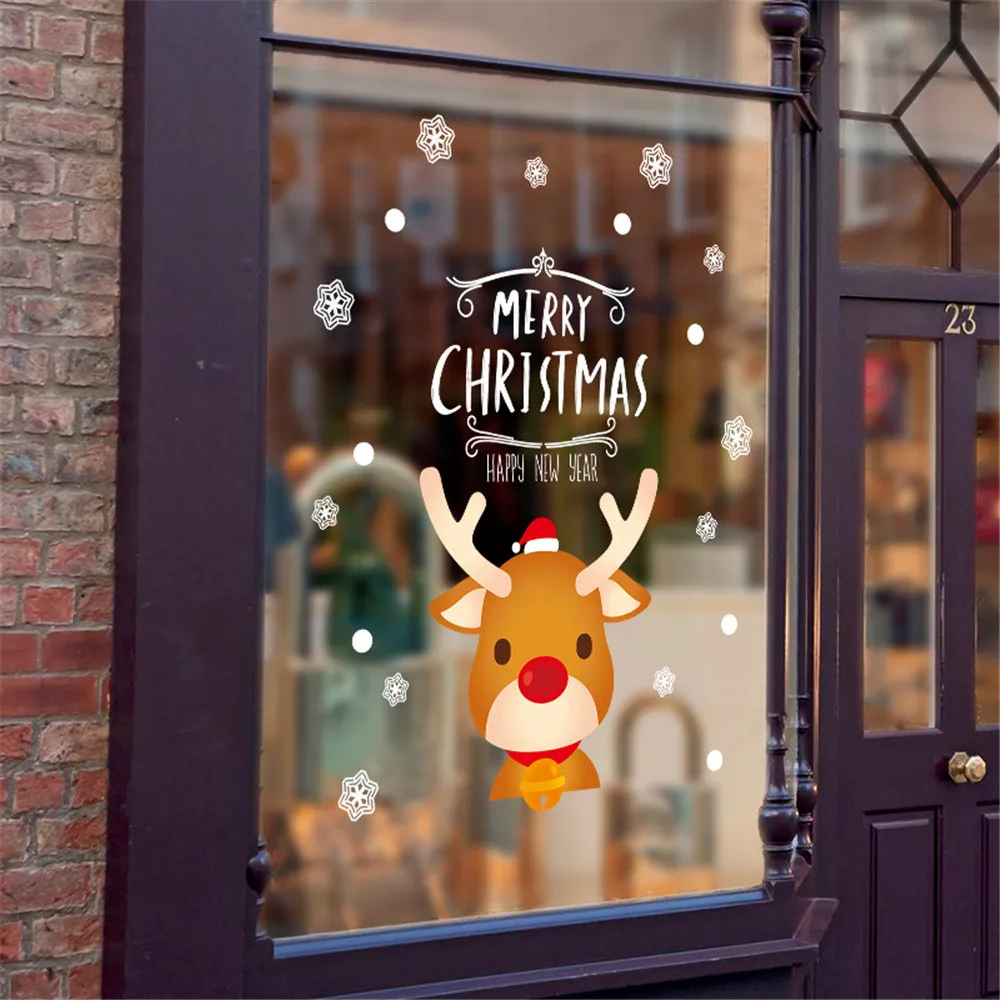 Рождественская 2019 Настенная Наклейка s Рождественский северный олень
