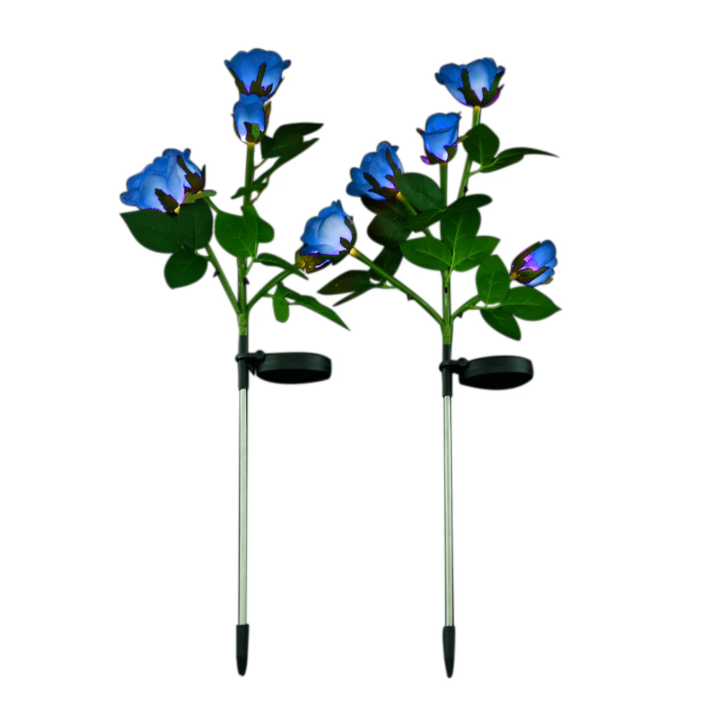 

2pcs/pack Decorative Light Garden Stake Lamp IP65 Waterproof Yard Home Landscape Solar Powered Lawn Outdoor Walkway Artificial