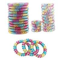 4pcs telephone line hair ropes girls colorful elastic bands kid ponytail holder tie gum accessories