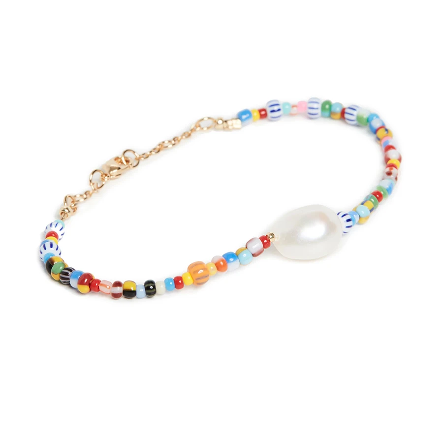 Браслеты в стиле бохо для женщин застежка из нержавеющей стали многоцветные