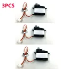 Обновленный металлический сервопривод 3 шт.лот для XK K120 K130, запчасти для радиоуправляемого вертолета, модификация D03018MG, цифровой сервопривод + кабели