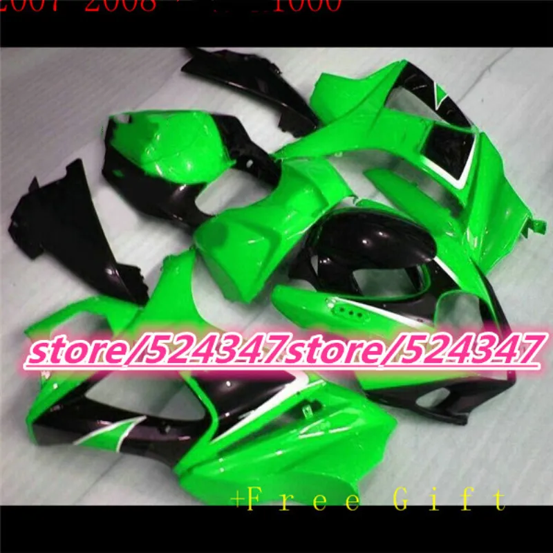 

ABS Injection Fairing Kits For Suzuki GSXR1000 K7 07-08 Year 2007 2008 GSXR-1000 K7 07 08 Suzuki GSXR 1000 K7 Fairing green blac