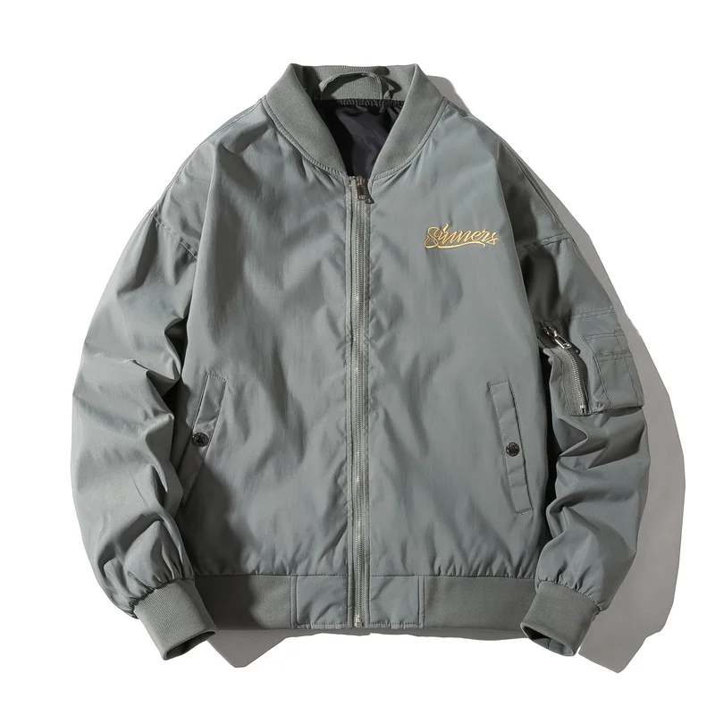

Piloto chaqueta hombres chaqueta de Hip Hop bordado chaqueta de los hombres abrigo cortaviento para mujer de