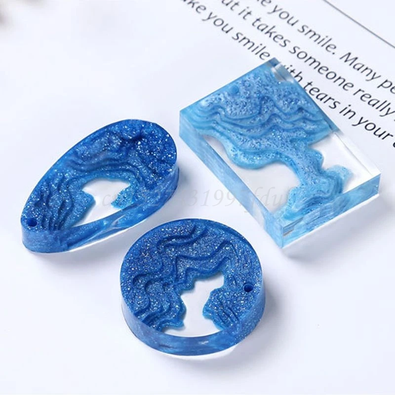 

Ocean Island Pendant Resin Molds Silicone Molds Jewelry Making Epoxy Resin Molds for Pendant Necklace Resin Crafts DIY