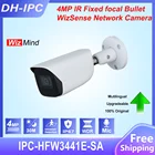 Dahua 4-мегапиксельная камера IPC-HFW3441E-SA IR фиксированная фокусная пуля WizSense Встроенный микрофон вторжение tripwire сетевая камера безопасности