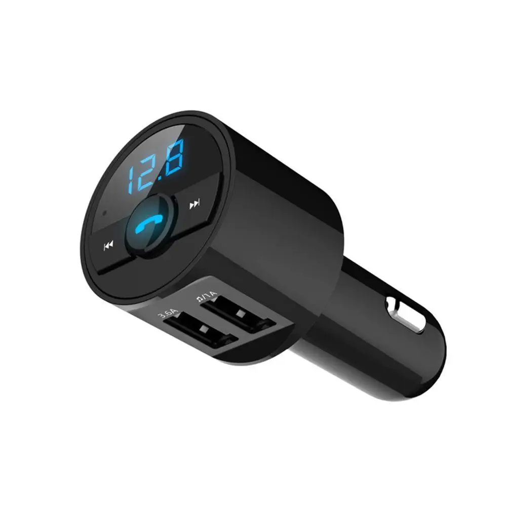 1pcs Bluetooth-compatible Version 5.0 Fm Transmitter Car Player Kit Card Charger Quick with Qc3.0 Dual Usb | Автомобили и