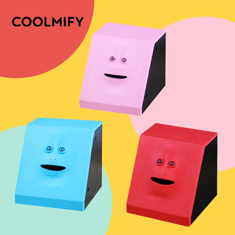 

Детская коробка для монет с датчиком, милая копилка с лицом, сейф для денег, копилка, съедобная копилка, креативные сейфы, Копилка в подарок