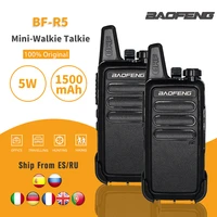 2pcslot baofeng bf r5 mini handheld walkie talkie uhf portable two way radio usb charge fm transceiver cb radio station
