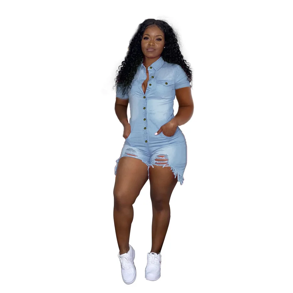 

European and American women's denim shorts with big holes woman shorts pants women woman jeans