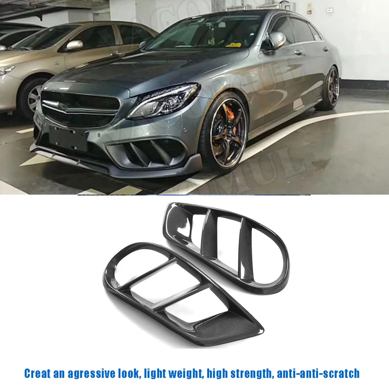 W205 внешний передний бампер из углеродного волокна вентиляционное отверстие