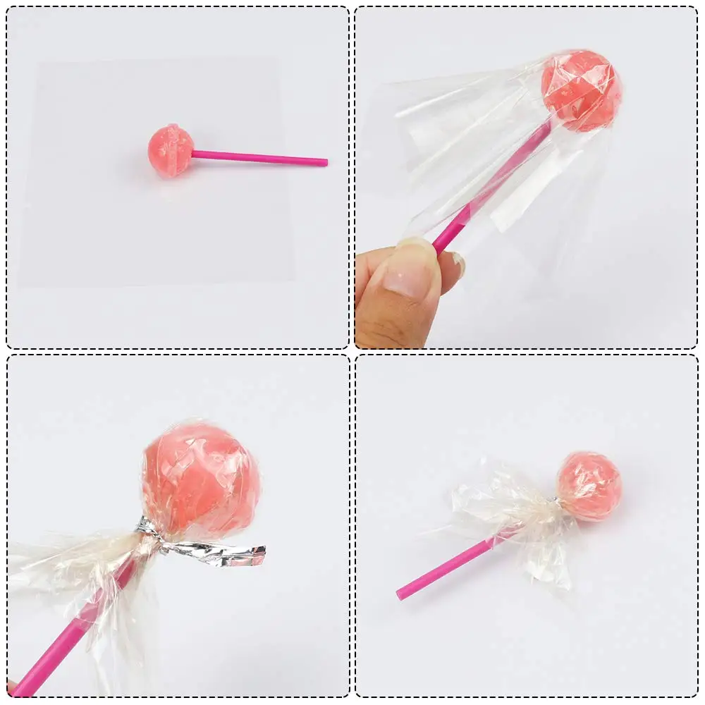 1000 штук прозрачная целлофановая квадратная обертка рулон карамельных конфет