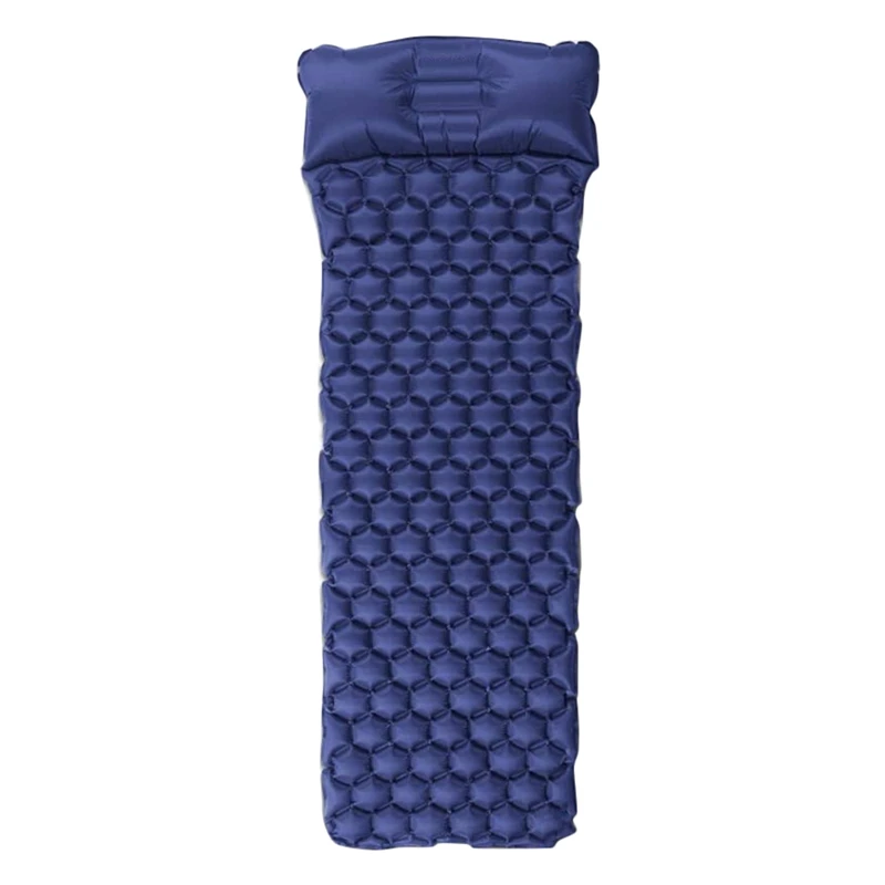 

NEW-Inflatable Sleeping Mat Ultralight Camping Mattress Waterproof Sleeping Pad with Pillow for Backpacking Hiking Dark Blue