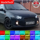 Разноцветный RGB светодиодный ангельские глазки Halo Ring Eye DRL RF пульт дистанционного управления для Lada Kalina 1119 1118 1117 119 117 2005 -2013 Аксессуары