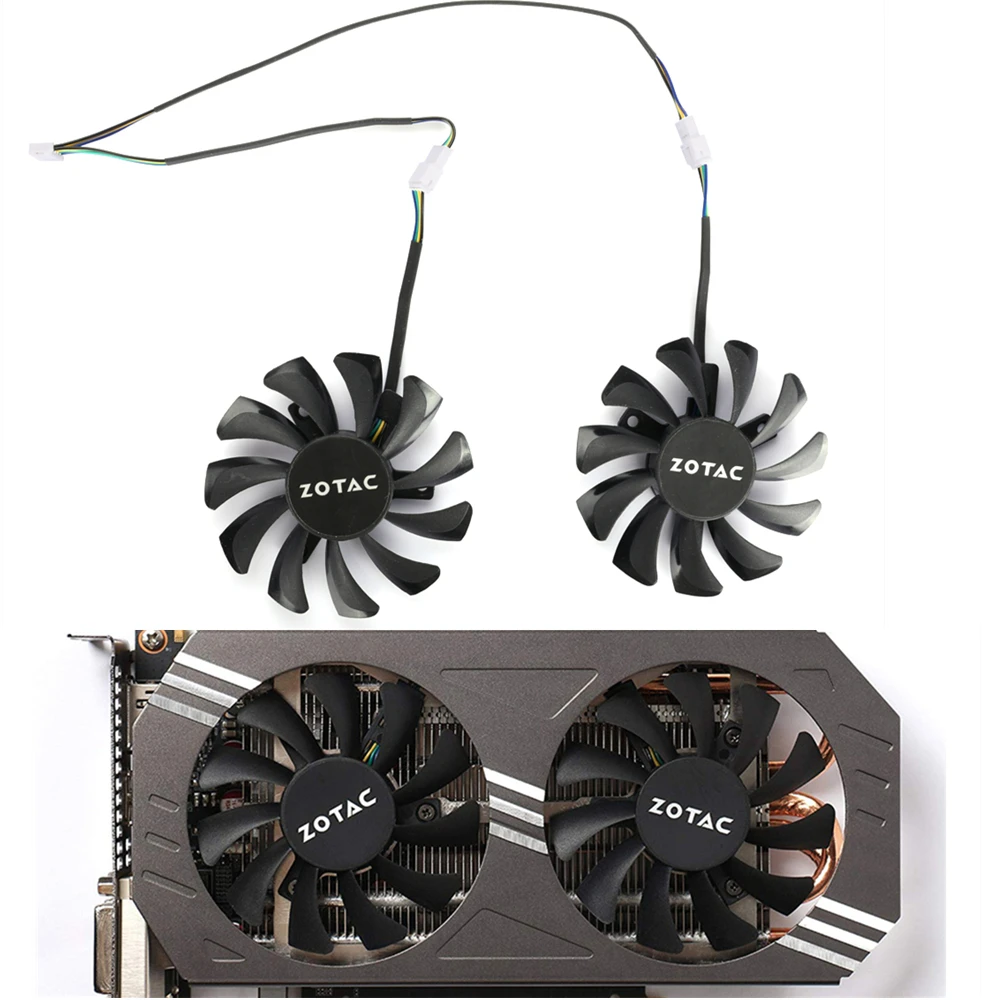 Вентилятор охлаждения GA81S2U GA81O2U 40 мм GTX970 сменный вентилятор для ZOTAC GTX 660Ti 650Ti BOOST 970