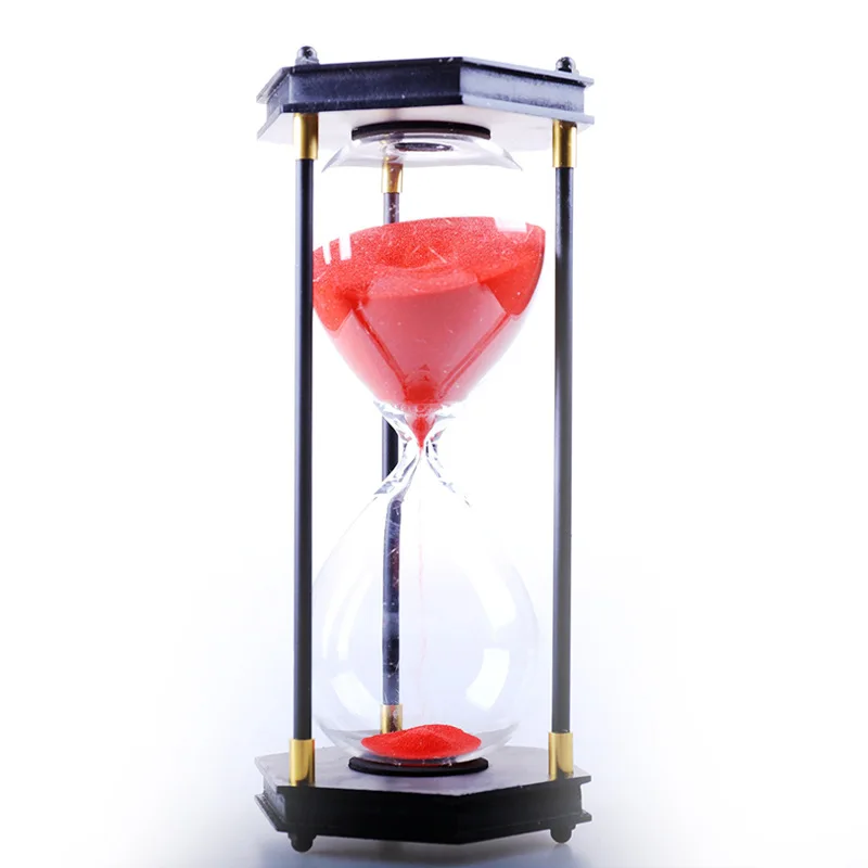SL006 30 Minute Glass Hourglass Timer Creative Hexagon Nut Three Column | Инструменты