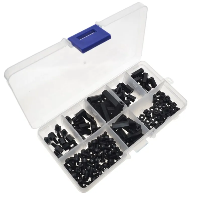 M3 нейлон черный шестигранный M F Распорки/Винты/гайки Ассорти комплект