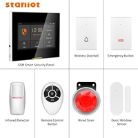 staniot 433mhz wireless wifi gsm home alarm system security tuya smart burglar device support ios and android app remote control