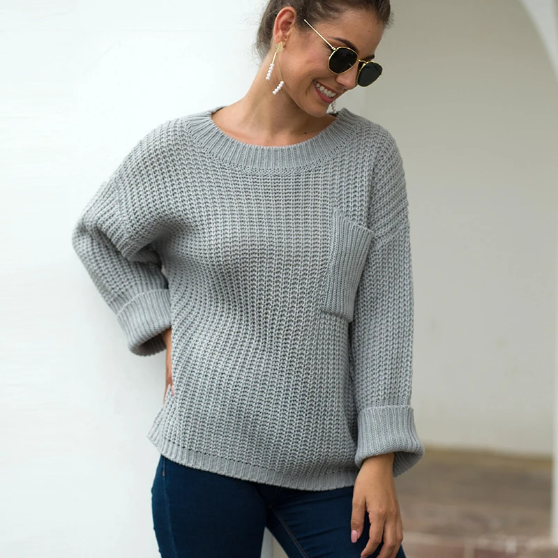 Lucyever Elegant Hollow Out Knitted Sweater Women 2020 Spring Long Sleeve Loose Pullover Woman Casual Solid Color Black Sweaters | Женская